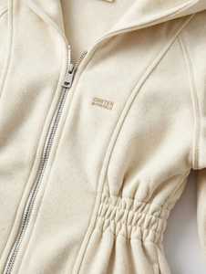 ชุดวอร์มผู้หญิง ONETEN สีเบจ มีฮู้ด ซิปหน้า 2 in 1 สไตล์สปอร์ต สำหรับฤดูใบไม้ร่วง แขนยาว กางเกงขายาวทรงกว้าง สวมใส่สบาย - Product Image 6