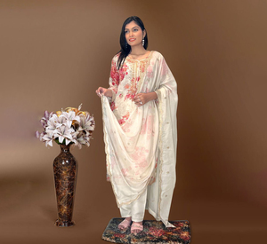 ชุดซาลวาร์คาเมซทำจากผ้าออร์แกนซ่าพร้อมพิมพ์ลายดิจิทัลลำดับแบบสวยงาม - Product Image 1