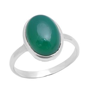 Joyería de moda Anillos de lujo ligeros Mujer anillos de ónix verde Anillo de plata esterlina 925 para niñas - Product Image 1