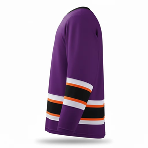 Wholesale Custom Long Sleeve Hockey Hoodies Fleece Polyester Sublimation Printed Hockey Uniform - Product Image 4