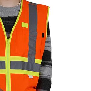 Chaleco de Seguridad Reflectante Fluorescente Amarillo de Primera Calidad, ANSI Clase 2, Impermeable, Alta Visibilidad, para Construcción e Industria, con Bolsillos con Cremallera - Product Image 3