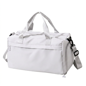 Red Polyester Gym Duffle <b>Bag</b> With Adjustable Strap Zipper Closure Unisex Casual Fitness Travel <b>Bag</b> 20-<b>30L</b> Capacity - Product Image 3