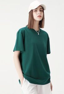Heavy Weight 100% Cotton Oversized T-Shirt Men 220 Grams Shoulder Custom Printing Hip Hop Plus Size 100% Cotton Blank Boxy Men's - Product Image 2