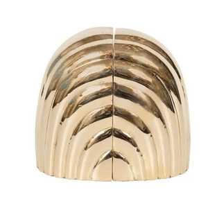 Porte-livres en métal noir géométrique, design artistique moderne, cadre angulaire, fait main, écologique, rustique, paire - Product Image 2