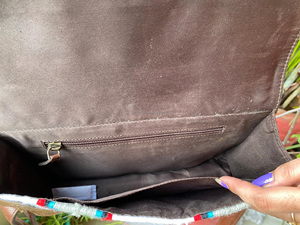 Nouveau sac en cuir usiné aztèque occidental de style innovant sac en pierre turquoise coloré vintage sacs à main en cuir matelassé aztèque unique - Product Image 4