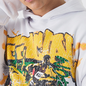 Sweat-shirt à capuche personnalisé pour homme OEM DTF, imprimé avec un motif graphique, streetwear décontracté à manches longues pour homme - Product Image 5