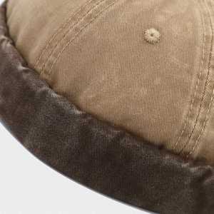 Nouvelle Casquette Docker Homme 2025 en Coton Délavé Bicolore Effet Vieilli Style Rétro, Sans Visière, Hip Hop, Sportive pour Activités de Plein Air - Product Image 3