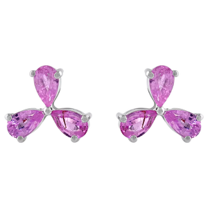 Pendientes de Zafiro Rosa en Plata de Ley 92.5 KLST-30765 - Product Image 1