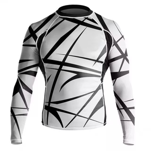 Unisex <b>Mock</b> <b>Neck</b> MMA Rash Guard Compression Shirt Long Sleeve Breathable Gym Fitness Workout Quick Dry Athletic Training Sports - Product Image 4