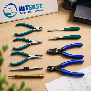 Juego de 8 Pinzas de Precisión para Joyería OEM, Kit de Reparación de Bisutería de Acero Inoxidable con Logotipo Personalizado - Product Image 1