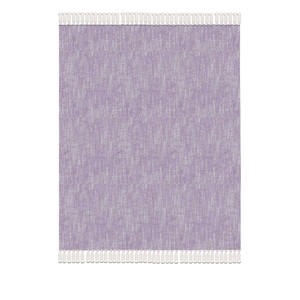Premium Collection Cotton Throw Soft Quality Purple Color Custom cotton Throw <b>Blanket</b> for Home With Fringes Design. - Product Image 3
