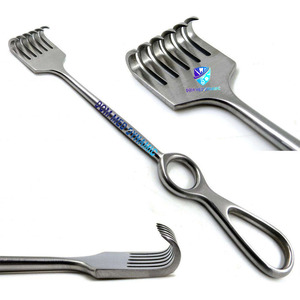เครื่องมือถ่างแผลแบบมืออาชีพ Volkmann Retractor ขนาด 8.5 นิ้ว ปลายแหลม 6 แฉก ทำจากเหล็กกล้าไร้สนิม ใช้สำหรับการผ่าตัดทั่วไป ใช้ซ้ำได้ ระดับ Class I DMD - Product Image 1