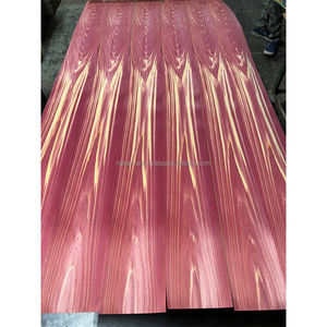 Papel Washi Japonés Teñido Rojo Patentado, con Reverso No Tejido, Acabado Texturizado Flexible, Lámina de Chapa de Ciprés Hinoki - Product Image 2