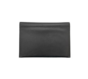 High Quality Castello Genuine Leather Black Minimalist <b>RFID</b> Protected Passport Case Holder Travel <b>Wallet</b> - Product Image 3