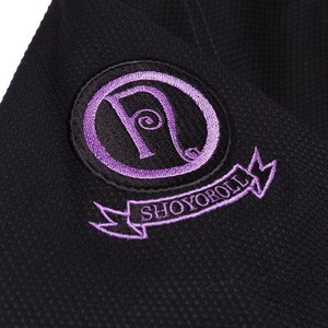 Kimono de BJJ Pepepullear Negro con Bordado Morado, Unisex, Corte Regular para Adultos, 100% Algodón, Ropa Duradera para Artes Marciales - Product Image 4