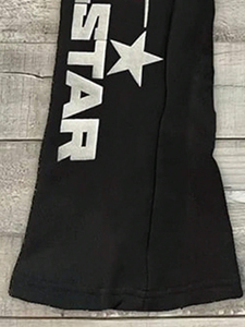Nouveau pantalon de jogging évasé en coton de haute qualité pour homme, avec patchwork et taille élastique, pantalon de survêtement évasé délavé pour homme - Product Image 6