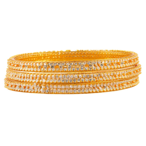 Women's Traditional Bridal Ethnic Fashion Jewelry <b>Set</b> Gold Plated Crystal Stone <b>Bangles</b> 10575602NBL_2.4 - Product Image 2