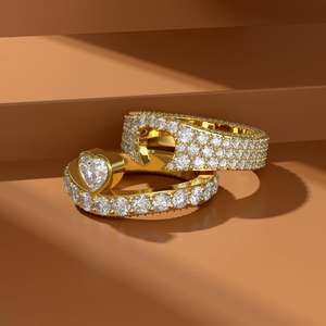 Anillo de Platino 950 Premium Personalizado con Moissanita de Corte Corazón y Engaste de Garras Entrelazadas, Certificado por Terceros, Pedido Personalizado - Product Image 4