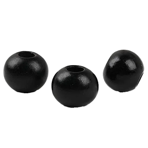Perles en bois noir naturel 12 mm à grand trou, lot en vrac pour la fabrication de bijoux, perles rondes non traitées fabriquées en Chine - Product Image 5