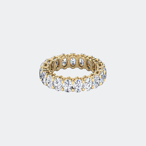 Bague éternité ovale sertie de pierres de 3,80 carats au total - Product Image 4