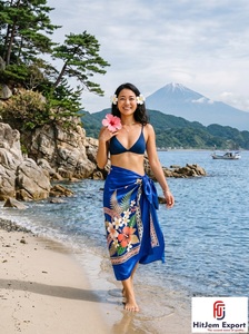 Pareo Hawaiano Polinesio de Satén Premium, Exótico, para Playa, Verano, Fabricante OEM ODM - Product Image 6