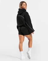 Survêtements pour femmes avec logo personnalisé, survêtements contrastés pour femmes, ensemble décontracté pour femmes en 2 pièces, sweat-shirt à capuche surdimensionné, sweat-shirt à capuche doux