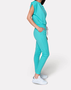 Ensembles de tenues d'infirmière en tissu extensible sans manches, style jogging, pour hôpital - Product Image 3