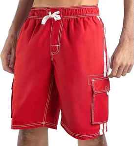 Shorts cargo décontractés taille mi-haute, grandes poches, longueur genou, fermeture à cordon, options multicolores, imperméables, service OEM - Product Image 1