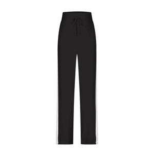Pantalon de survêtement molletonné pour femme, taille haute, coupe droite, avec cordon de serrage, écologique, double face - Product Image 1