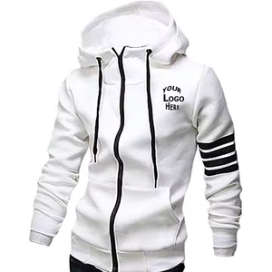 Sweat à capuche unisexe personnalisé avec fermeture éclair, 100 % coton molletonné/éponge française, séchage rapide, respirant, décontracté, sport, vente en gros - Product Image 3