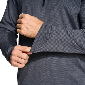 Camiseta de Hombre de Alta Calidad con Media Cremallera, Color Gris, Corte Regular, Tejido de Poliéster Ecológico, Estilo Urbano, Camiseta 3/4 para Hombre Adulto - Product Image 4