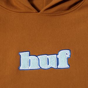 Pull à Capuche Vintage 380 GSM en Coton Biologique Polaire pour Homme Régulier Marron Brodé Applique Lavé à Capuche Design Couple - Product Image 5