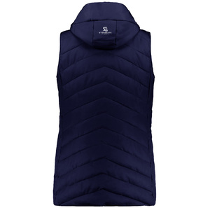 Gilet matelassé sans manches pour femme grande taille, doudoune chaude et respirante en nylon, personnalisable avec logo, vente en gros, décontracté, OEM - Product Image 3
