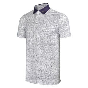 Camisetas Polo de manga corta de secado rápido para hombre de calidad superior al por mayor, impresiones de logotipo personalizado en patrones de tejido de punto vibrantes - Product Image 1