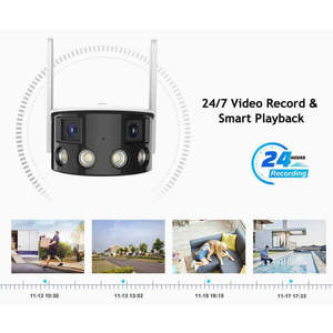 Caméra de sécurité Wi-Fi IP double objectif 4MP en gros avec grand angle de 180° et vision nocturne couleur - Product Image 3