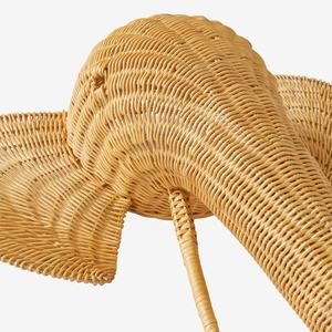 Décoration murale en rotin naturel fait main, tête d'éléphant pour enfant, art animalier tissé, écologique, ornement pour chambre d'enfant - Product Image 4