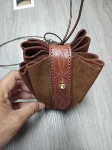 Medieval Vintage Waist Eco-Party Belt Purse <b>Small</b> Costume Accessory Viking <b>Leather</b> Buckle Waterproof Lightweight Money Pouch <b>Bag</b> - Product Image 2
