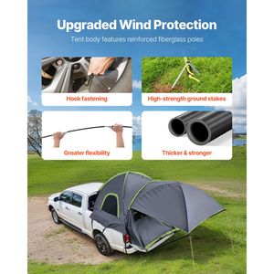"2-3 Person <b>Waterproof</b> Truck Bed <b>Tent</b> for 5.0-5.2 ft Pickups Camping Sturdy Double Layer" - Product Image 4