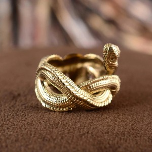 Unique Design Gothic 18k Gold Plated Snake Wrap <b>Ring</b> Adjustable Serpent <b>Statement</b> <b>Ring</b> Antique Brass <b>Ring</b> For Wholesale/OEM/ODM - Product Image 5