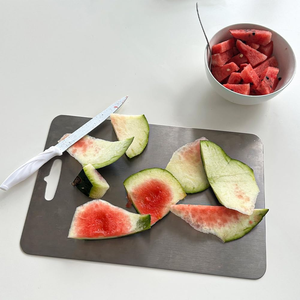 Planche à découper en acier inoxydable pour la cuisine, pour couper les légumes, les fruits et la viande, planche à découper robuste pour la préparation des aliments - Product Image 4