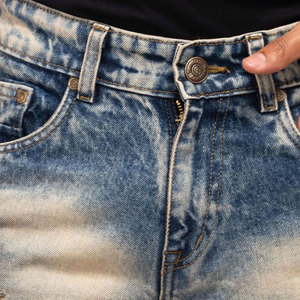 Pantalon cargo noir personnalisé 2026 en jean respirant imprimé, coupe droite taille mi-haute, style décontracté et urbain pour homme - Product Image 6