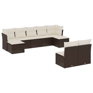 Conjunto de Sofás Modulares Grandes de Ratán PE Marrón para Jardín, Muebles de Exterior Cómodos y Elegantes - Product Image 2