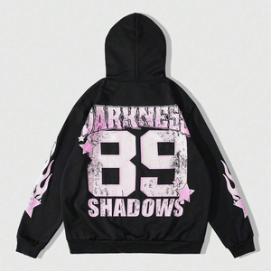 Sudadera con Capucha de Felpa Técnica de Algodón Personalizada de Alta Calidad para Mujer, Sudadera Holgada Informal de Alta Calidad para Mujer - Product Image 4
