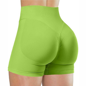 Shorts de yoga sans couture taille haute pour le sport et le fitness, en Spandex/Modal 220g – Vente chaude - Product Image 4