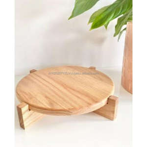 Atractivo soporte de pastel de madera para eventos nupciales de tema rústico baby showers y arreglos de postres de boda - Product Image 2