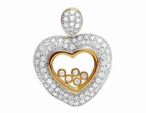 Pendentif Cœur Glacé de Qualité Supérieure Bicolore pour Hommes et Femmes, Moissanite Scintillante, Style Hip Hop, Cadeau Tendance en Promotion - Product Image 1