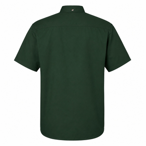 Chemise de pêche pour homme 100% coton, manches courtes, multi-poches, ventilée, pour le travail en extérieur, la randonnée, le safari, boutonnée, utilitaire - Product Image 2