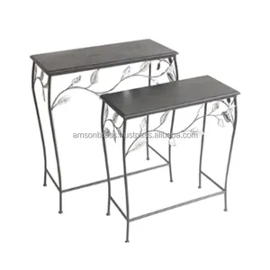 New Interior Design Console Table Metal Iron Leaf Design Living Room Furniture Console Table High Quality