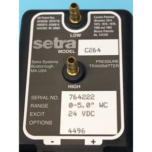 Transducteur de pression Setra 264120-23, 0-5,0 pouces WC - Équipements et pièces semi-conductrices d'occasion fiables à l'échelle mondiale chez - Product Image 3