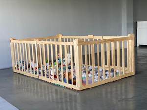 <b>Adjustable</b> Multi-Shape Foldable Circular <b>Square</b> Baby Playpen With Toys Professional 6 Month Playpens Babies Wood Kids' Playpens - Product Image 2